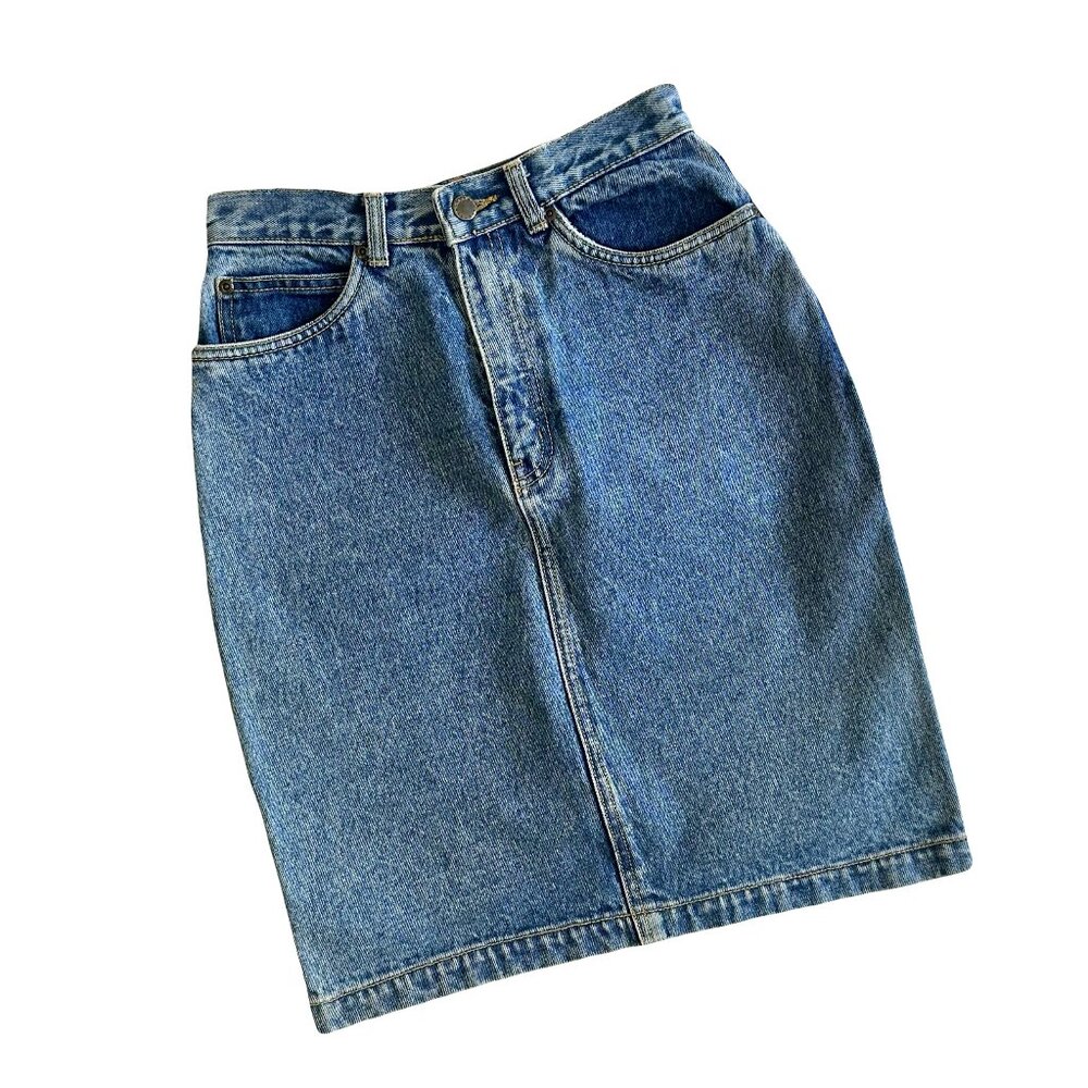 Esprit Sport Vtg 90s Ligh Wash High/Mid Rise Pencil Denim Skirt
